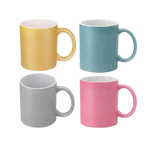Tazas personalizables Zephyr con acabado purpurina, foto de producto