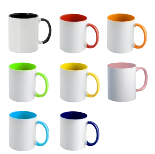 Tazas personalizables Zephyr, distintos colores de asa e interior a elegir